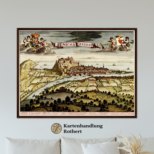 Historical city map  Test product horizontal 3 sizes