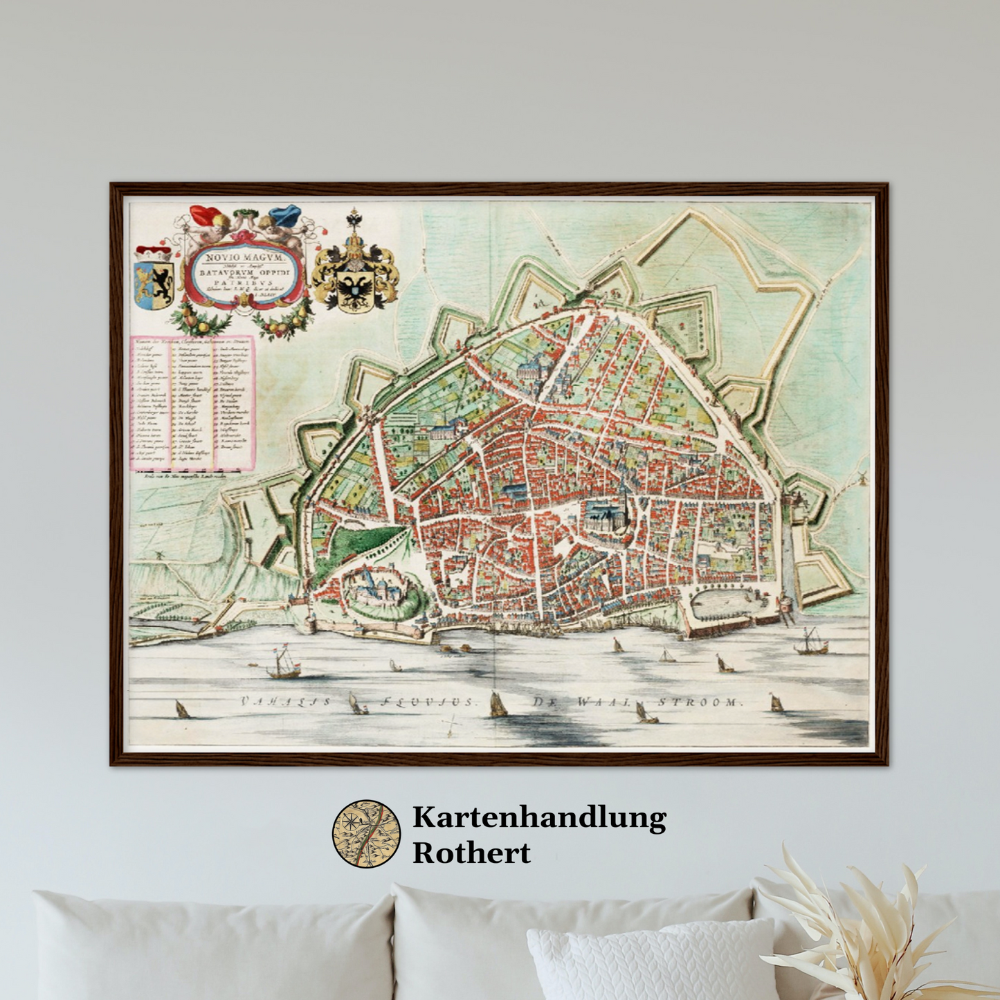 Historischer Stadtplan Nijmegen um 1649