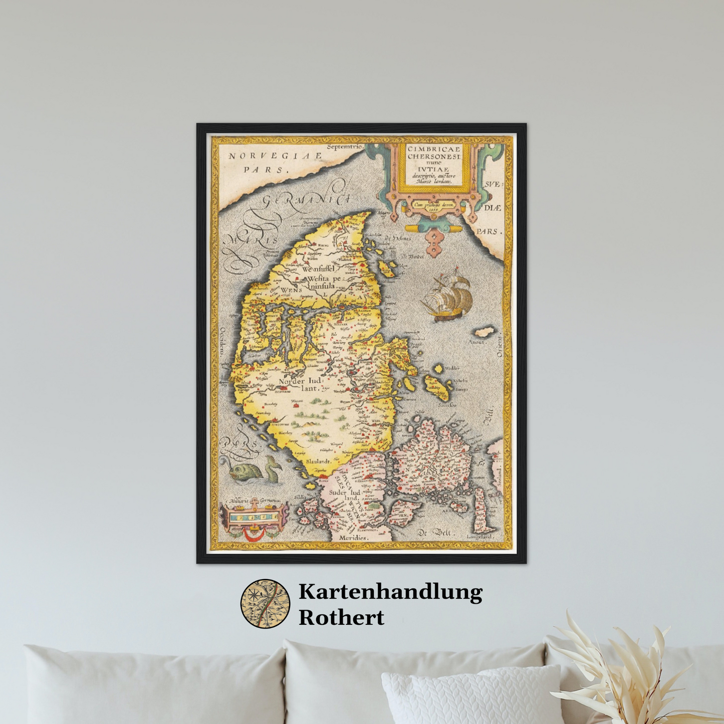 Historische Landkarte Jutland um 1609