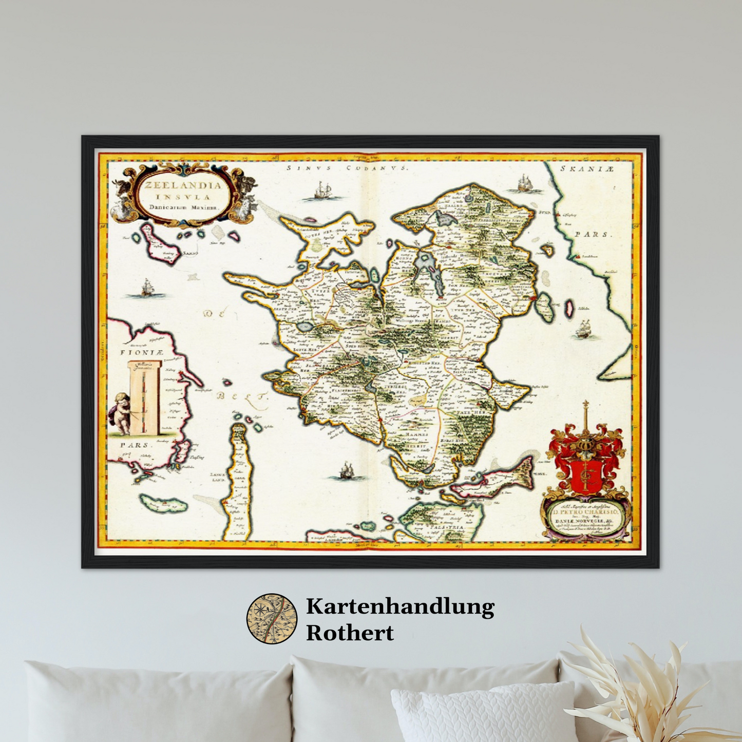 Historische Landkarte Seeland um 1690