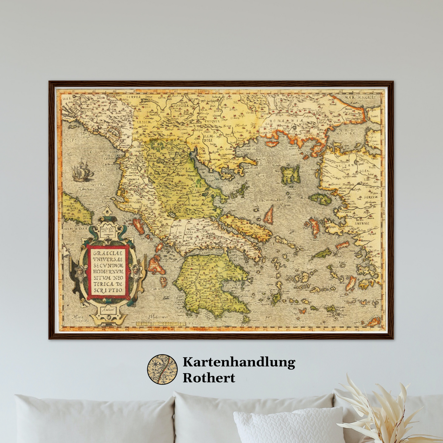 Historische Landkarte Griechenland um 1609