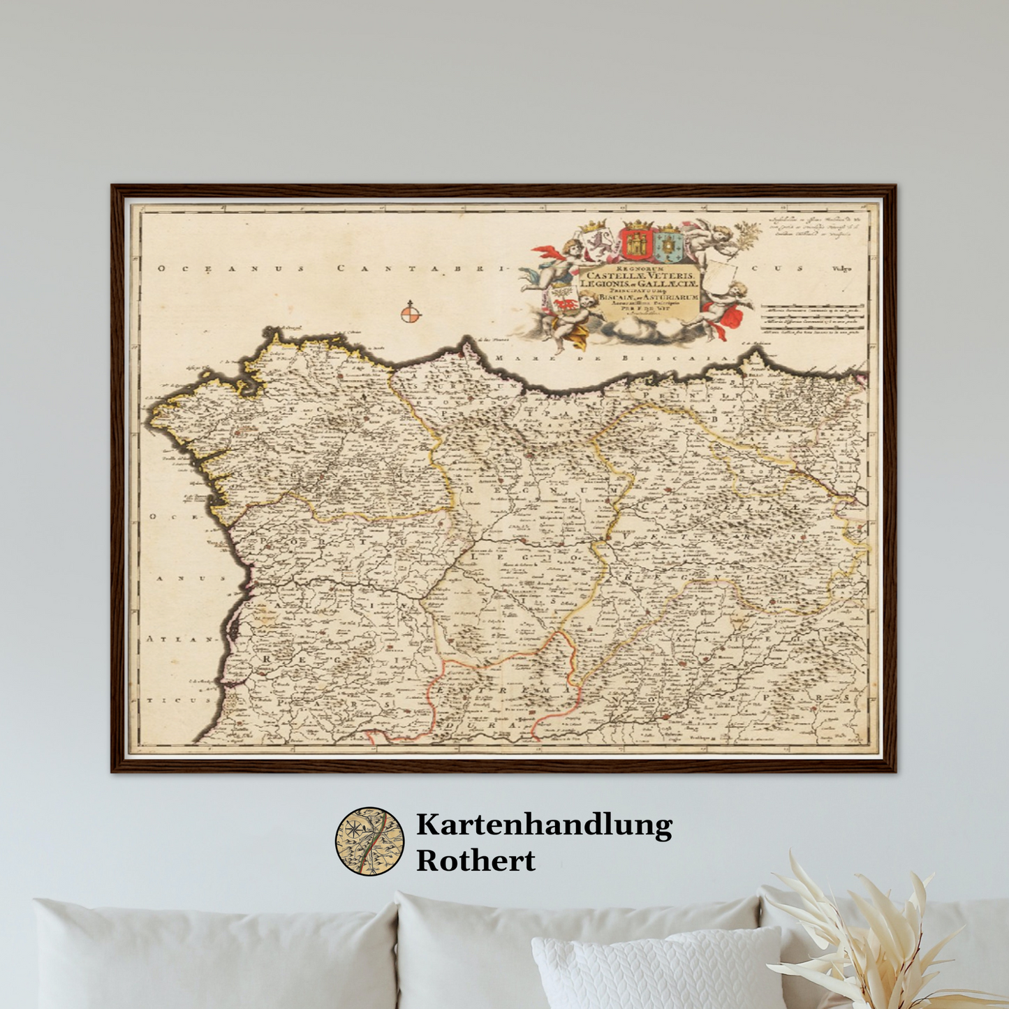 Historische Landkarte Galicien um 1698