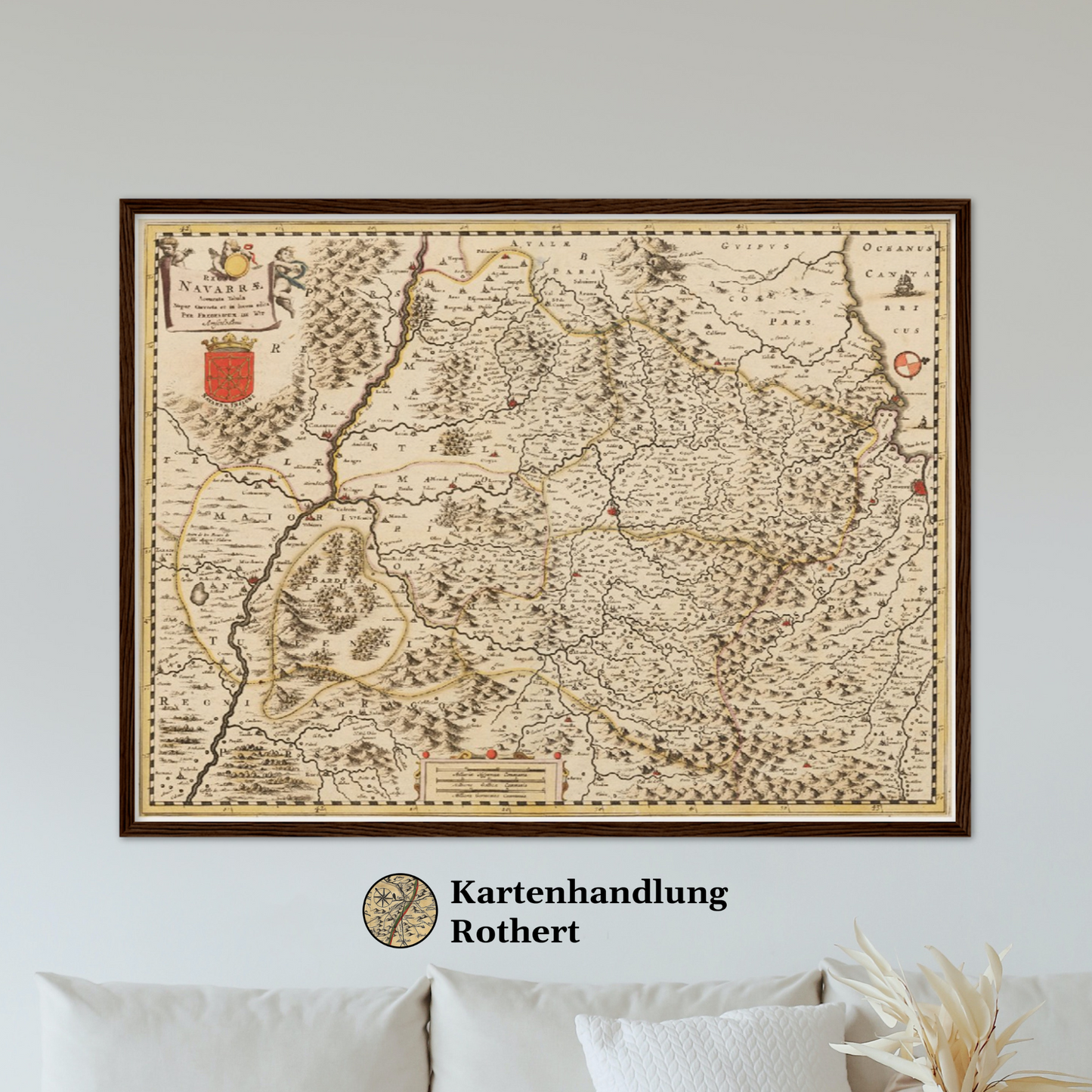 Historische Landkarte Navarra um 1698