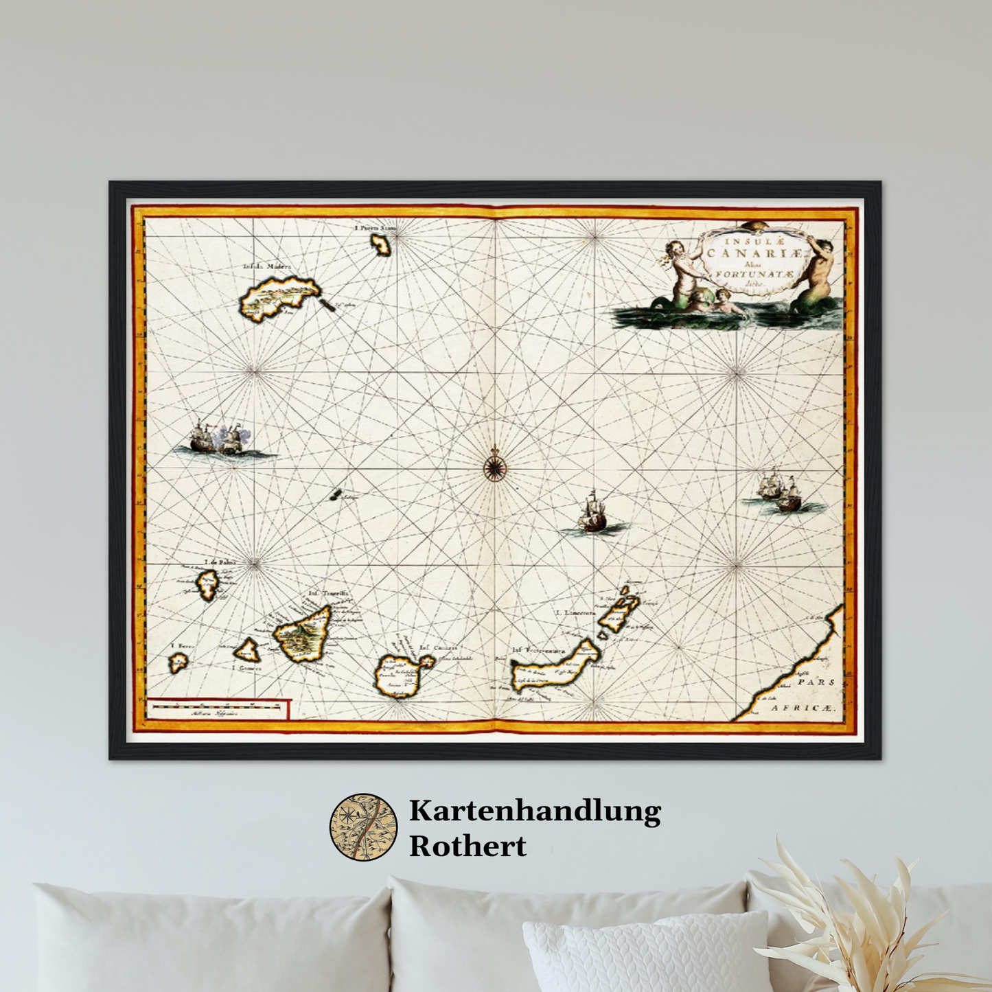 Historische Landkarte Kanarische Inseln um 1690