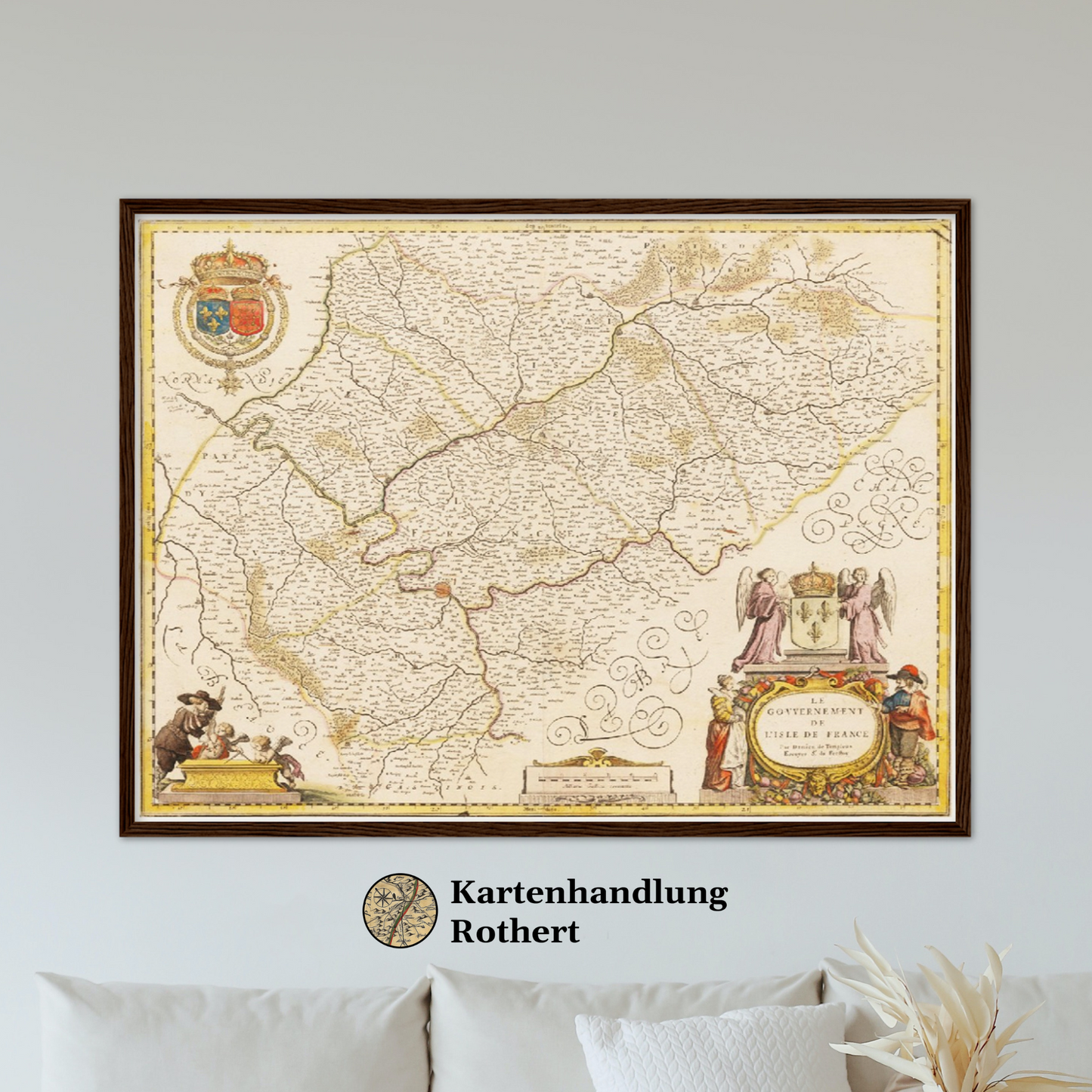 Historische Landkarte Île-de-France um 1698