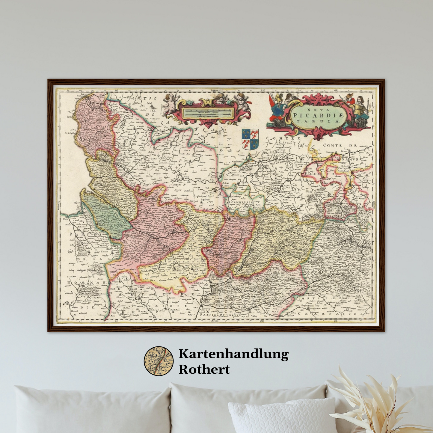 Historische Landkarte Picardie um 1650