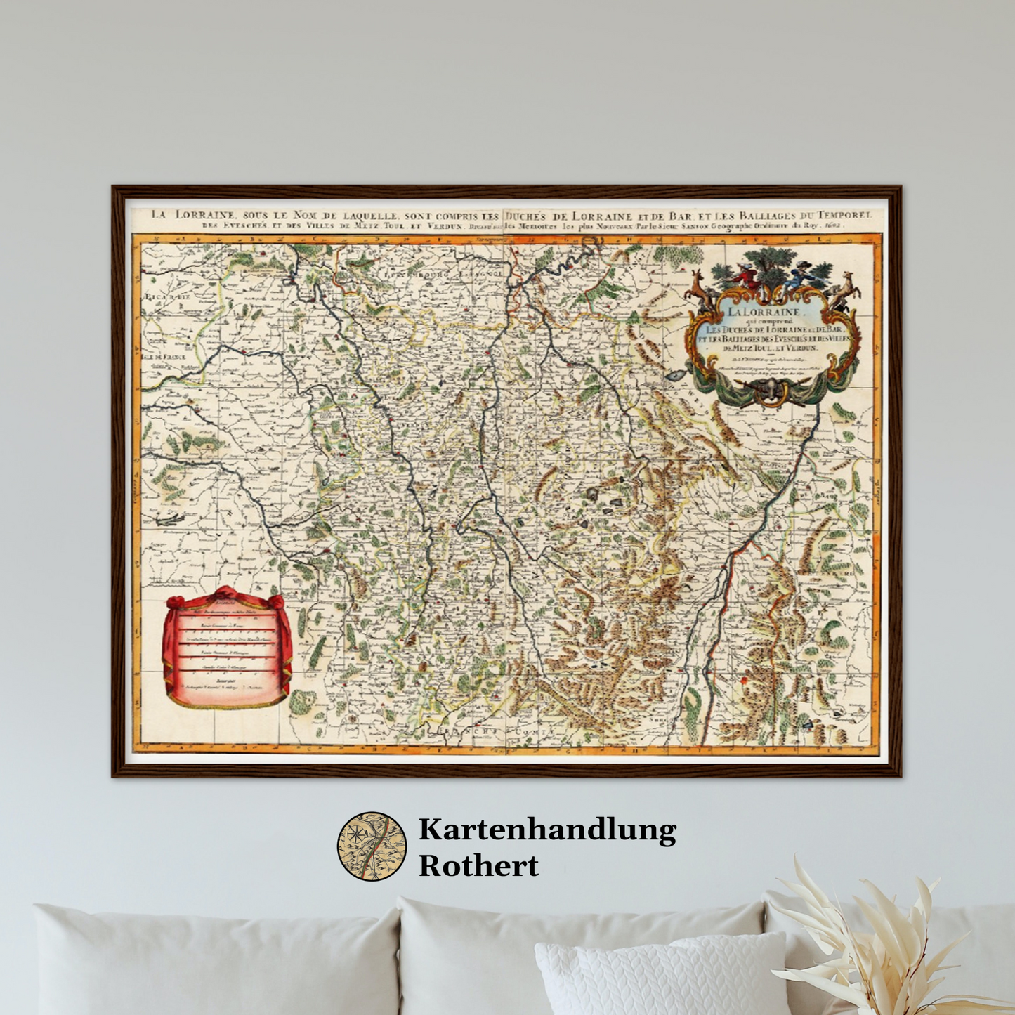 Historische Landkarte Lothringen um 1692