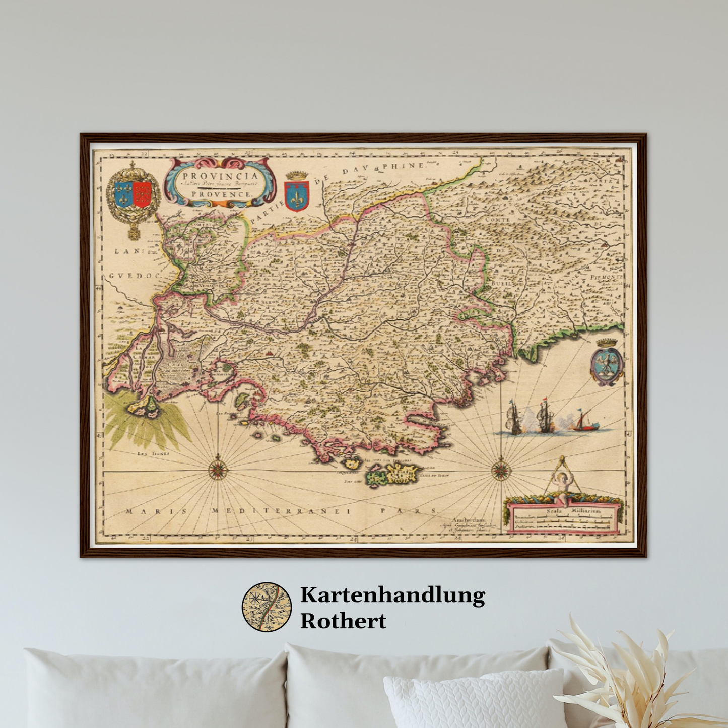 Historische Landkarte Provence um 1635