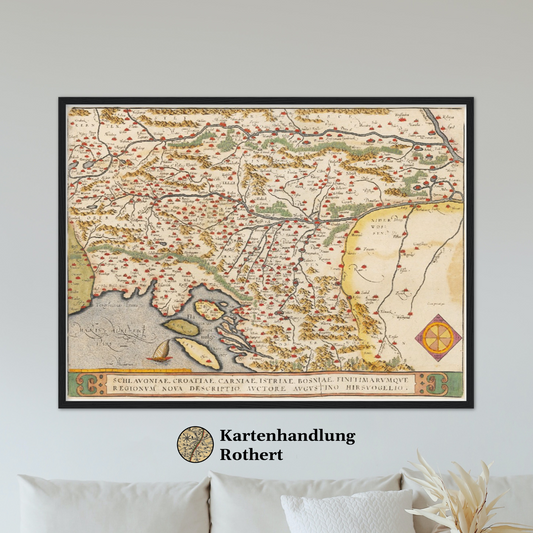 Historische Landkarte Kroatien um 1609