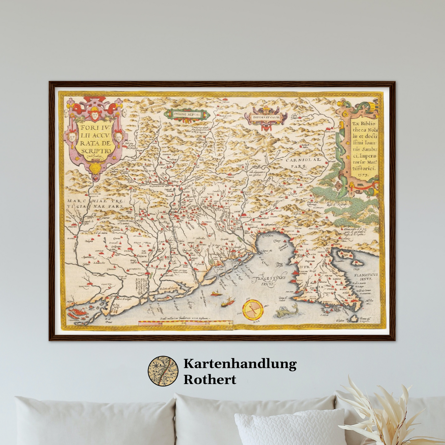 Historische Landkarte Venetien um 1609