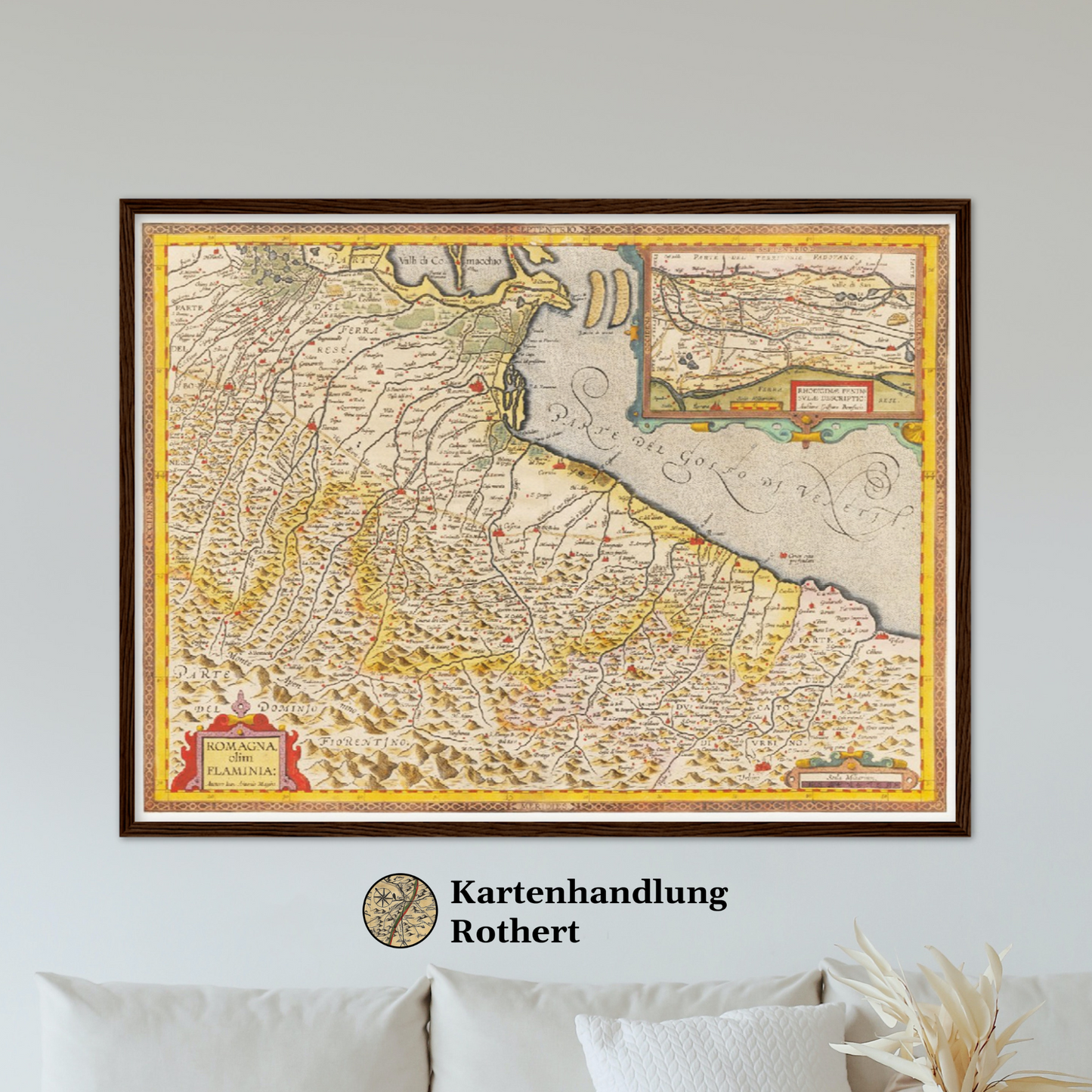 Historische Landkarte Emilia-Romagna um 1609