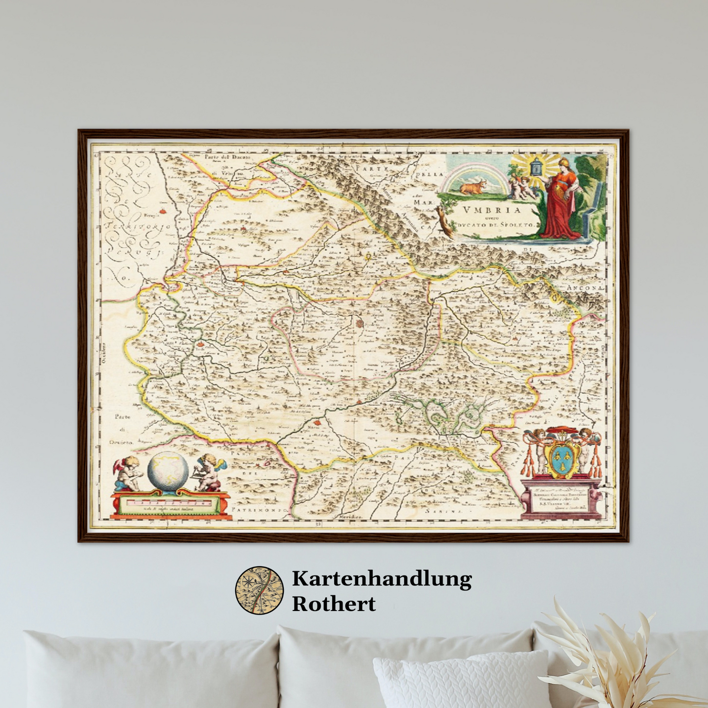 Historische Landkarte Umbrien um 1662