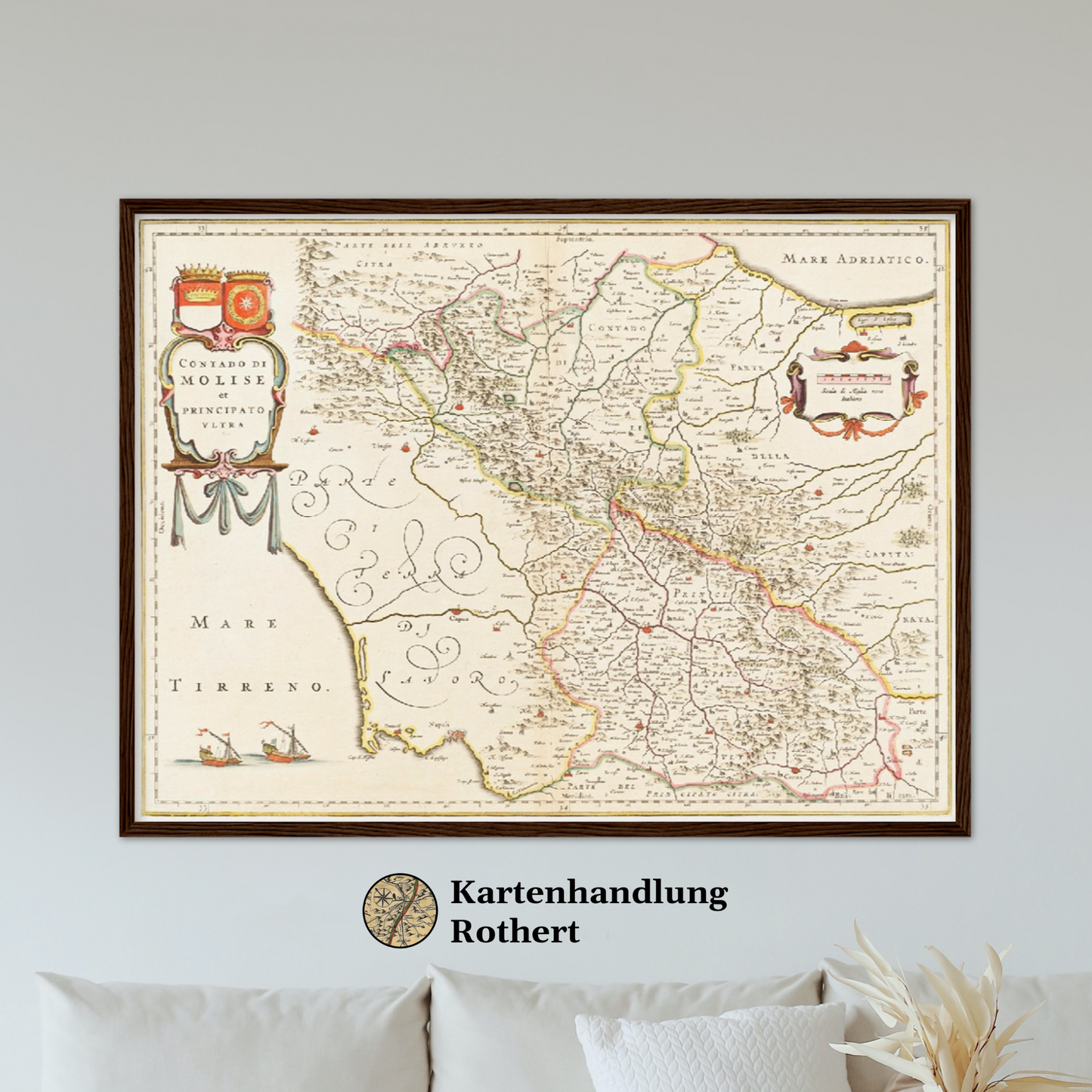 Historische Landkarte Molise um 1630