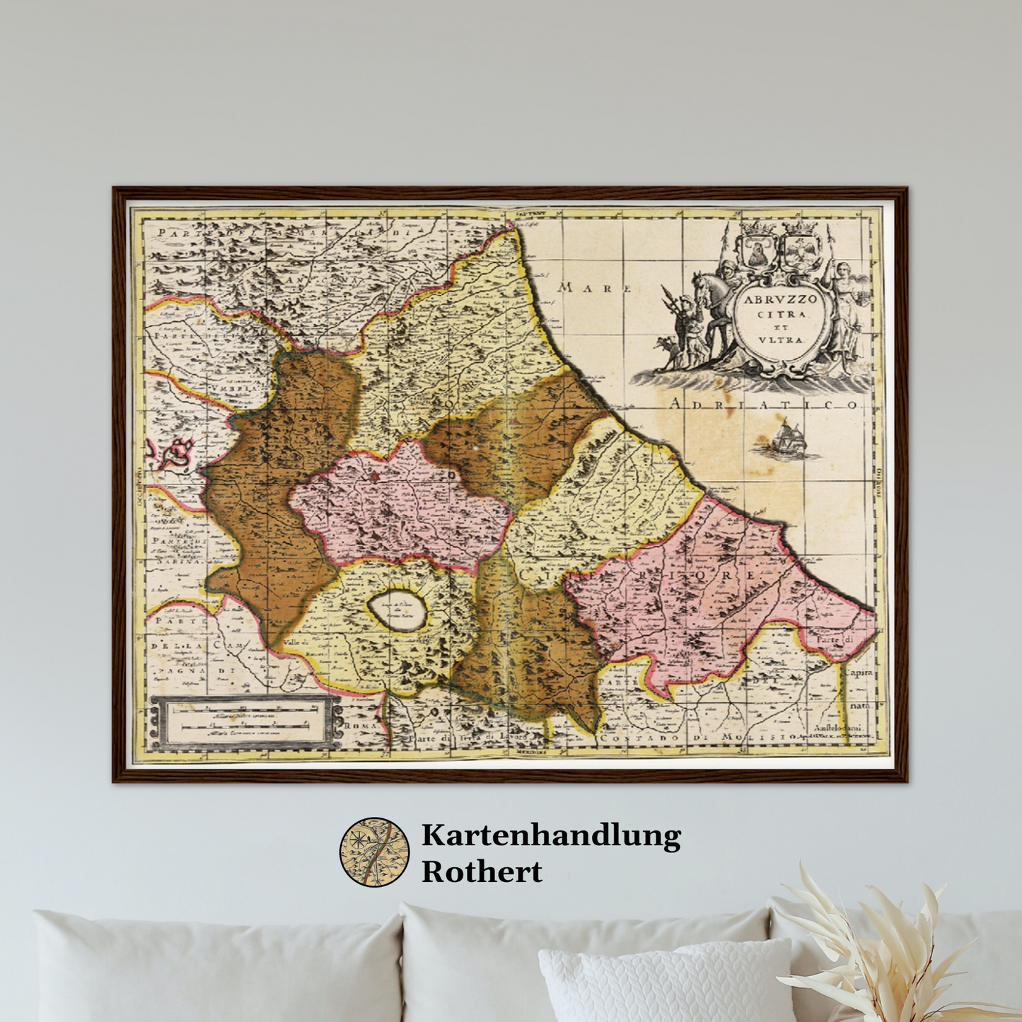 Historische Landkarte Abruzzen um 1700