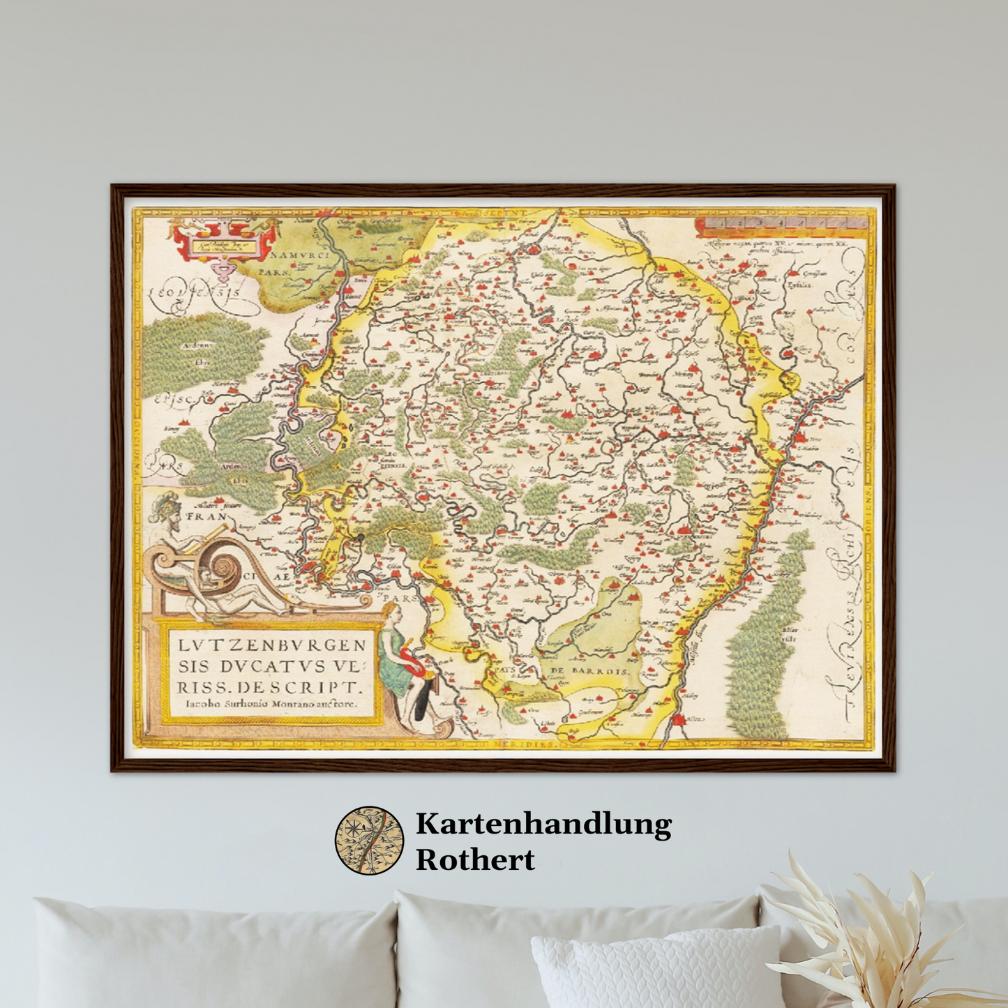 Historische Landkarte Luxemburg um 1609