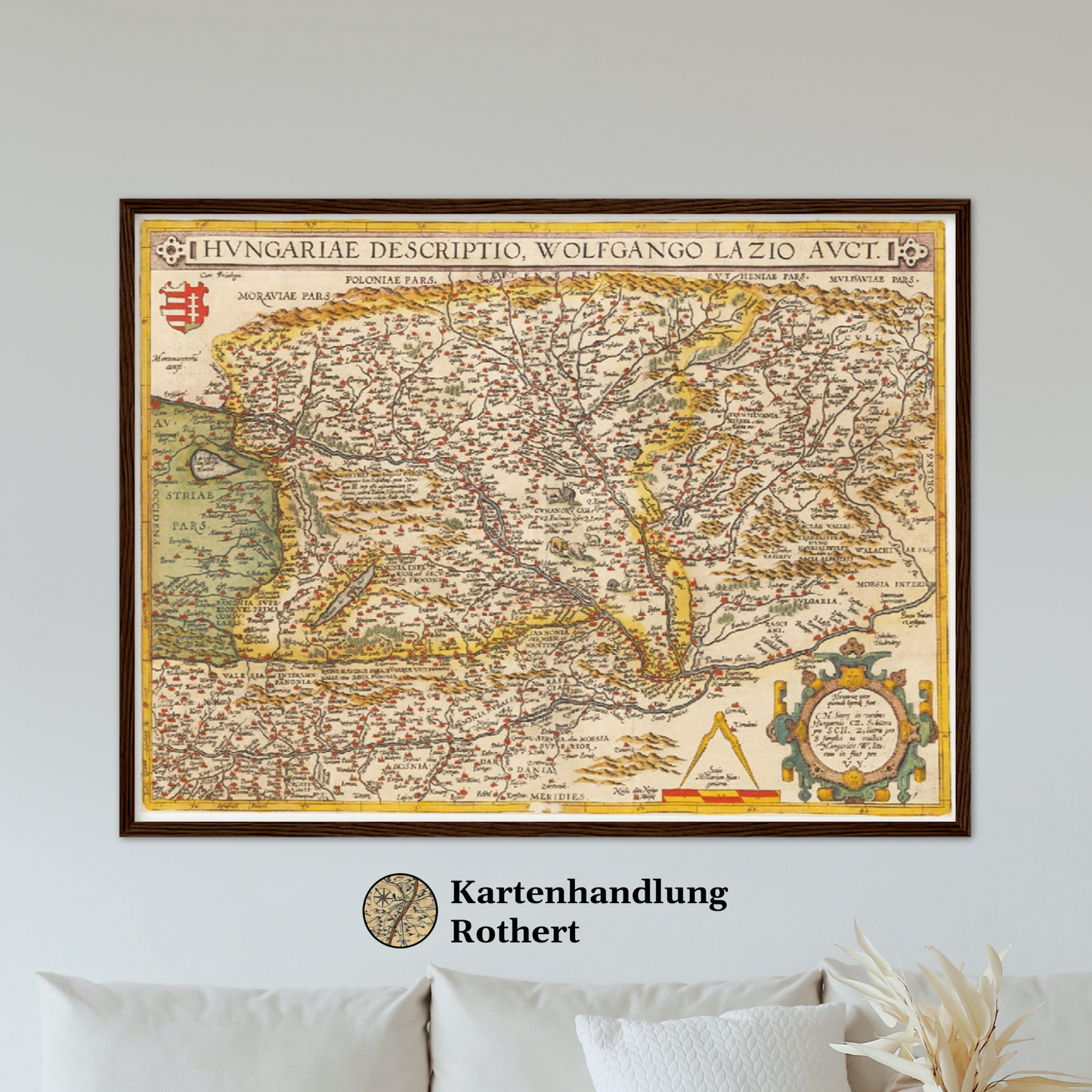 Historische Landkarte Ungarn um 1609
