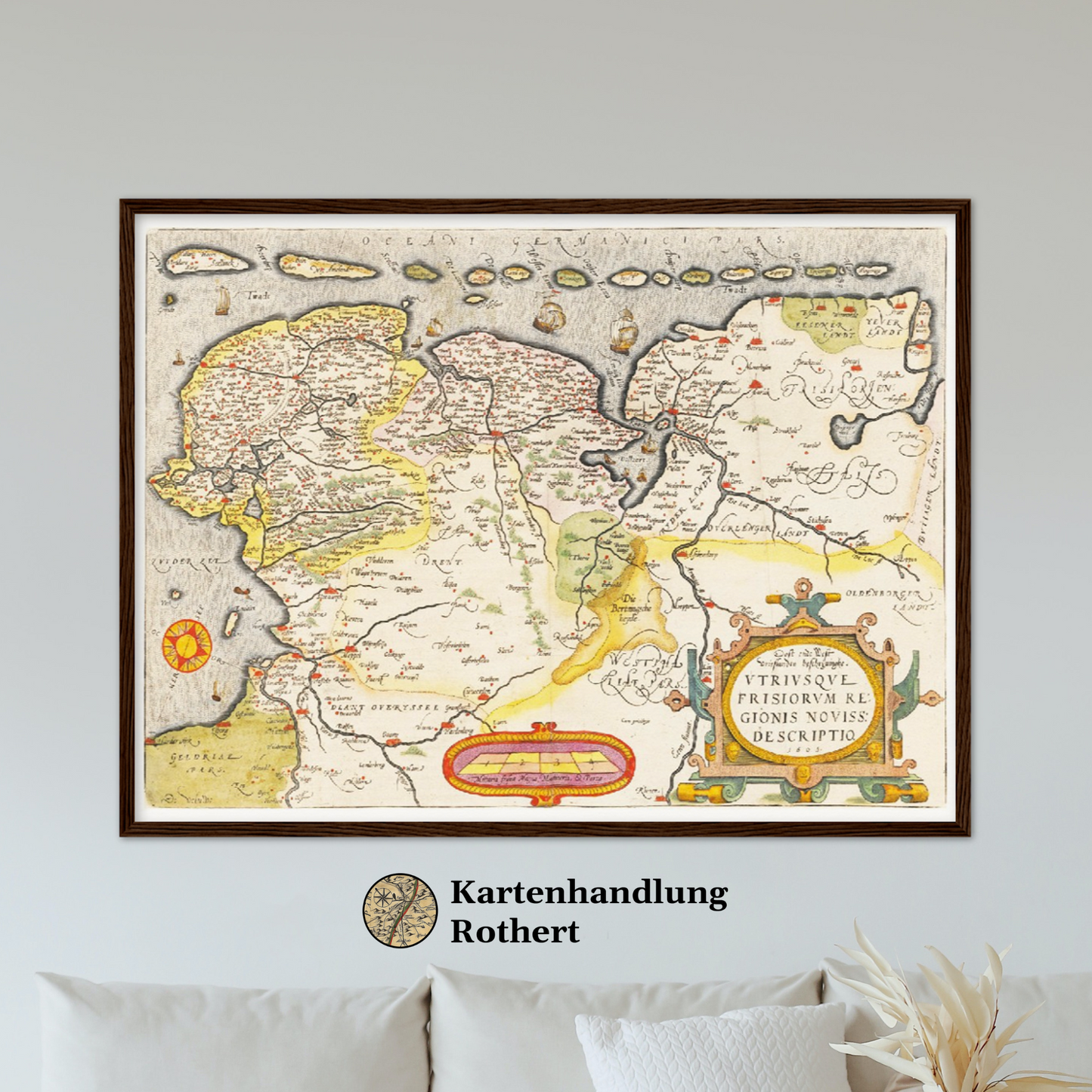 Historische Landkarte Provinz Friesland um 1609