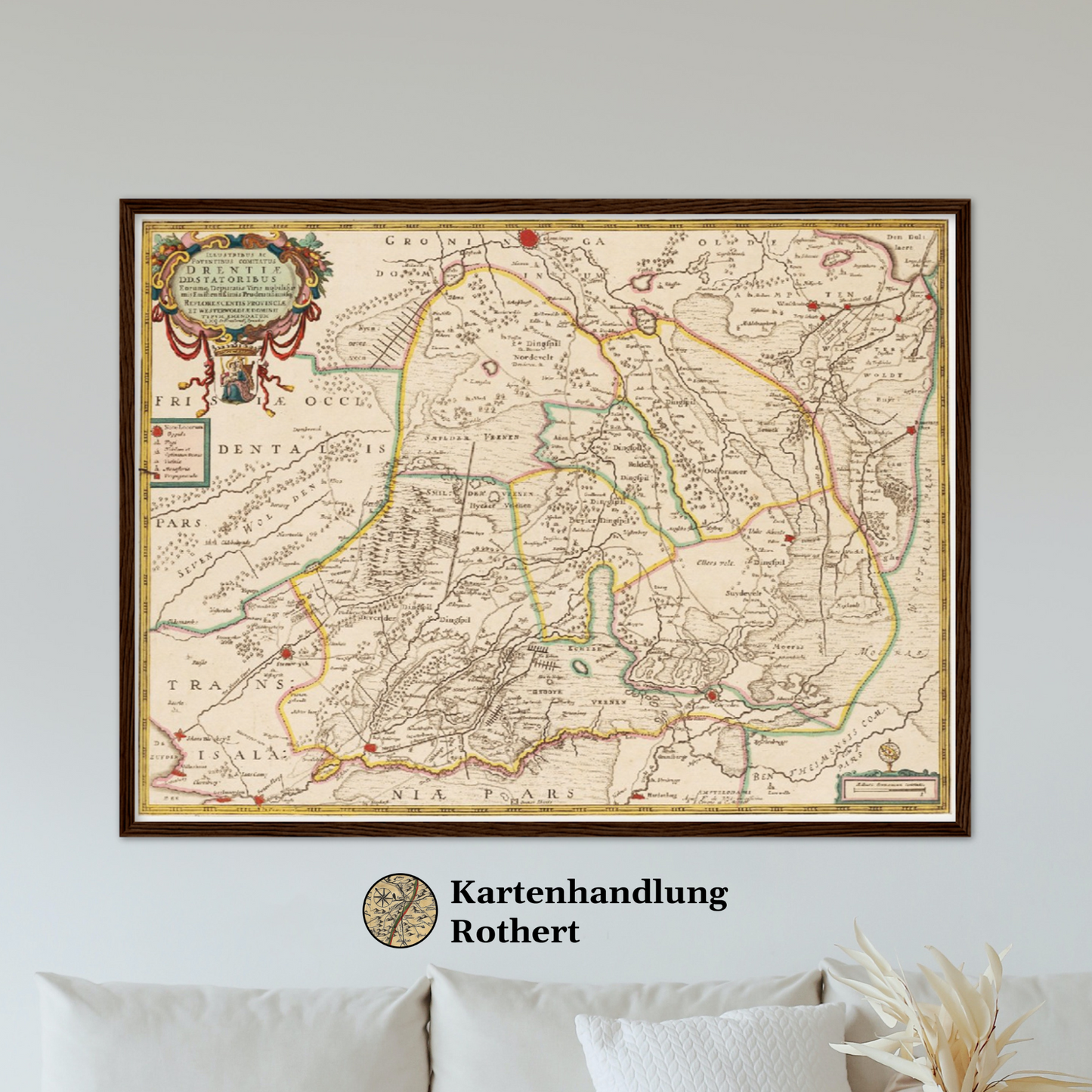 Historische Landkarte Provinz Drenthe um 1775
