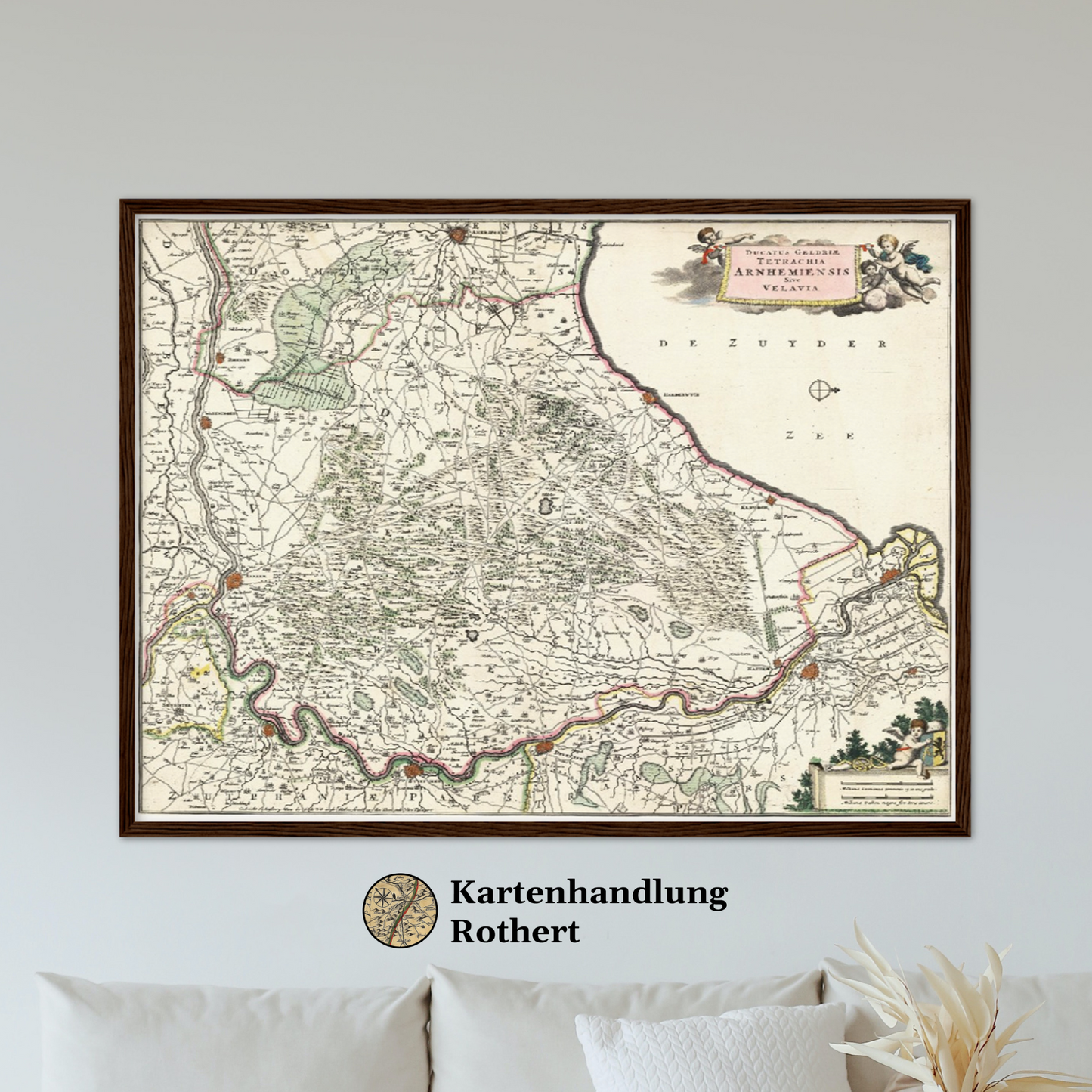 Historische Landkarte Provinz Gelderland um 1680