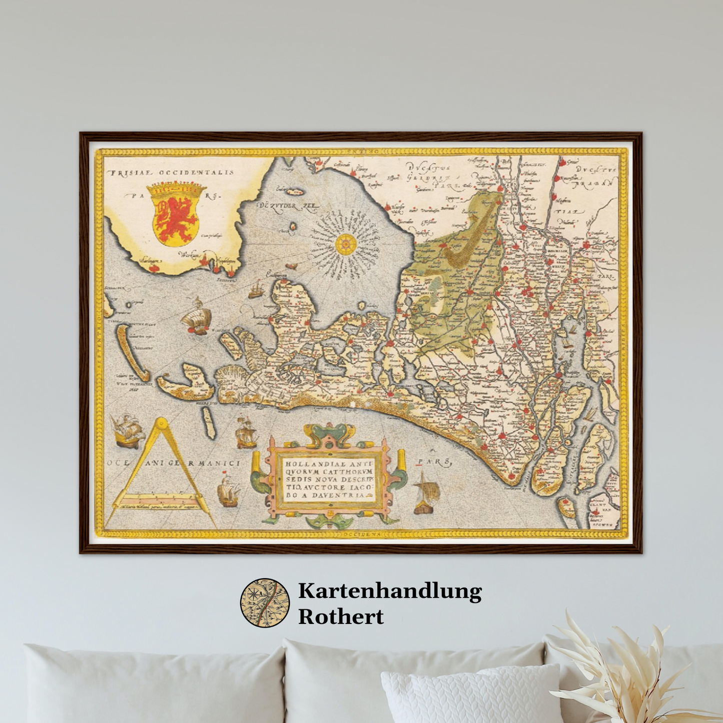 Historische Landkarte Provinz Holland um 1609