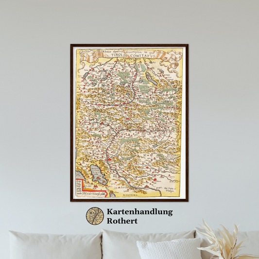 Historische Landkarte Tirol um 1609