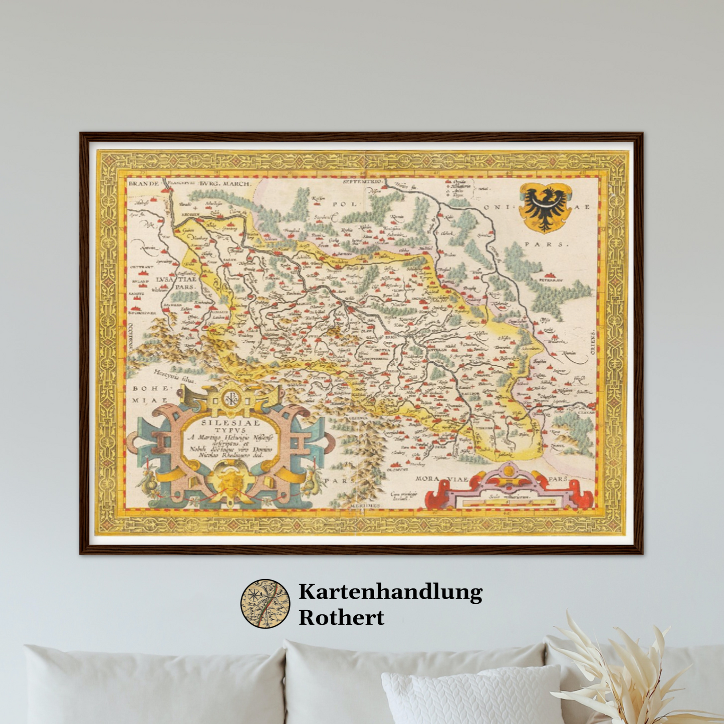 Historische Landkarte Schlesien um 1609