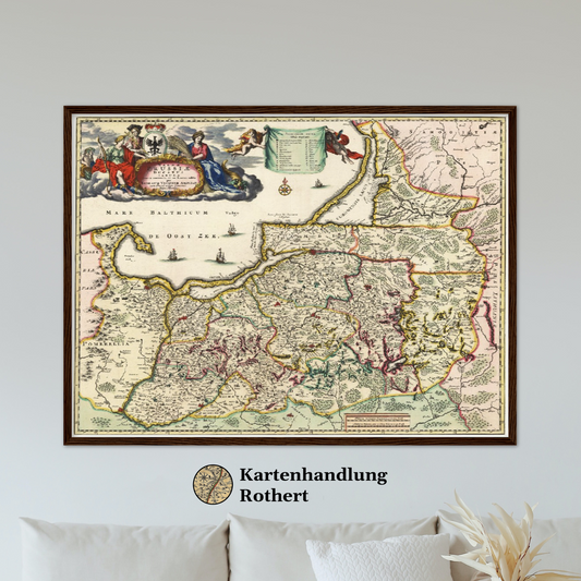 Historische Landkarte Preußen um 1680