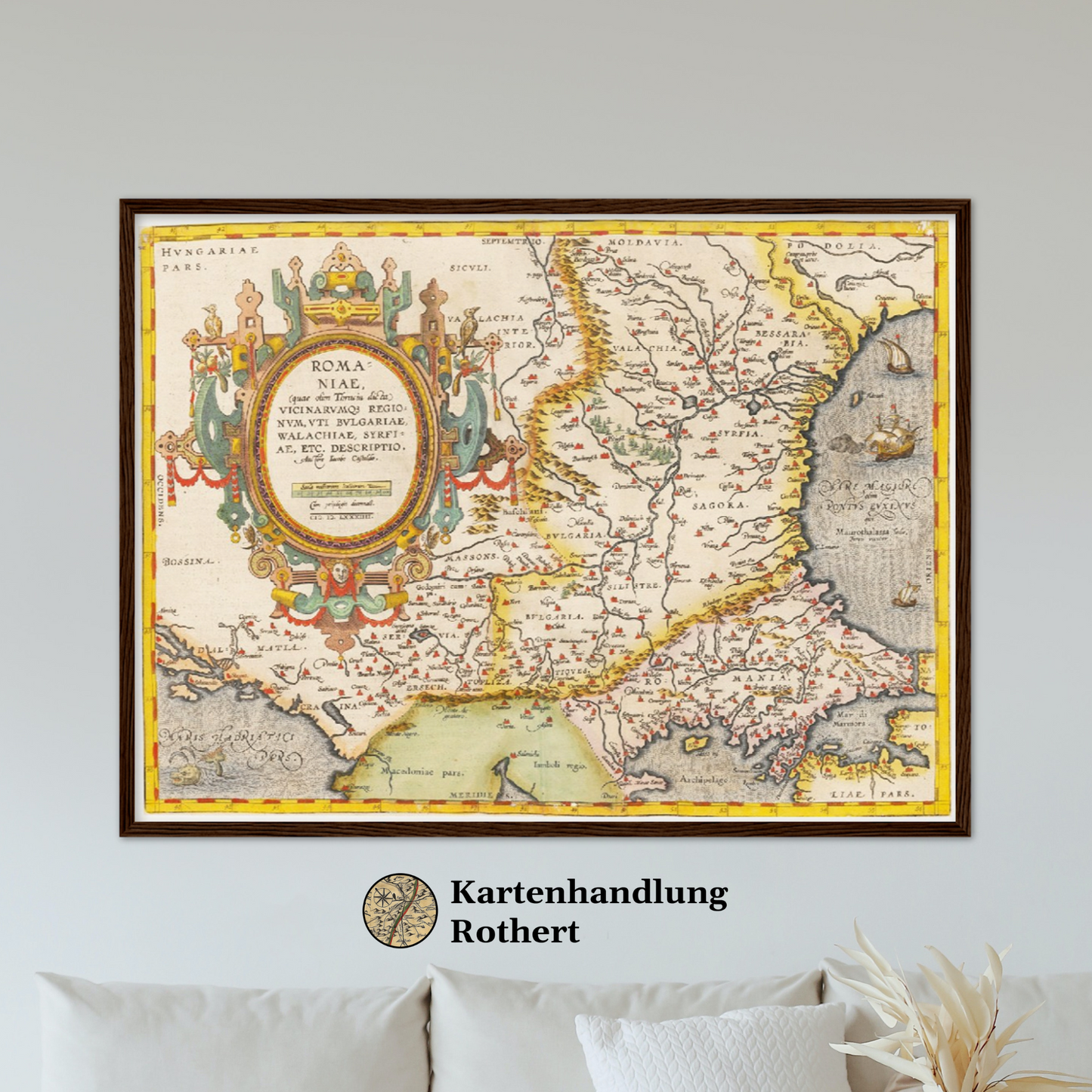 Historische Landkarte Rumänien um 1609