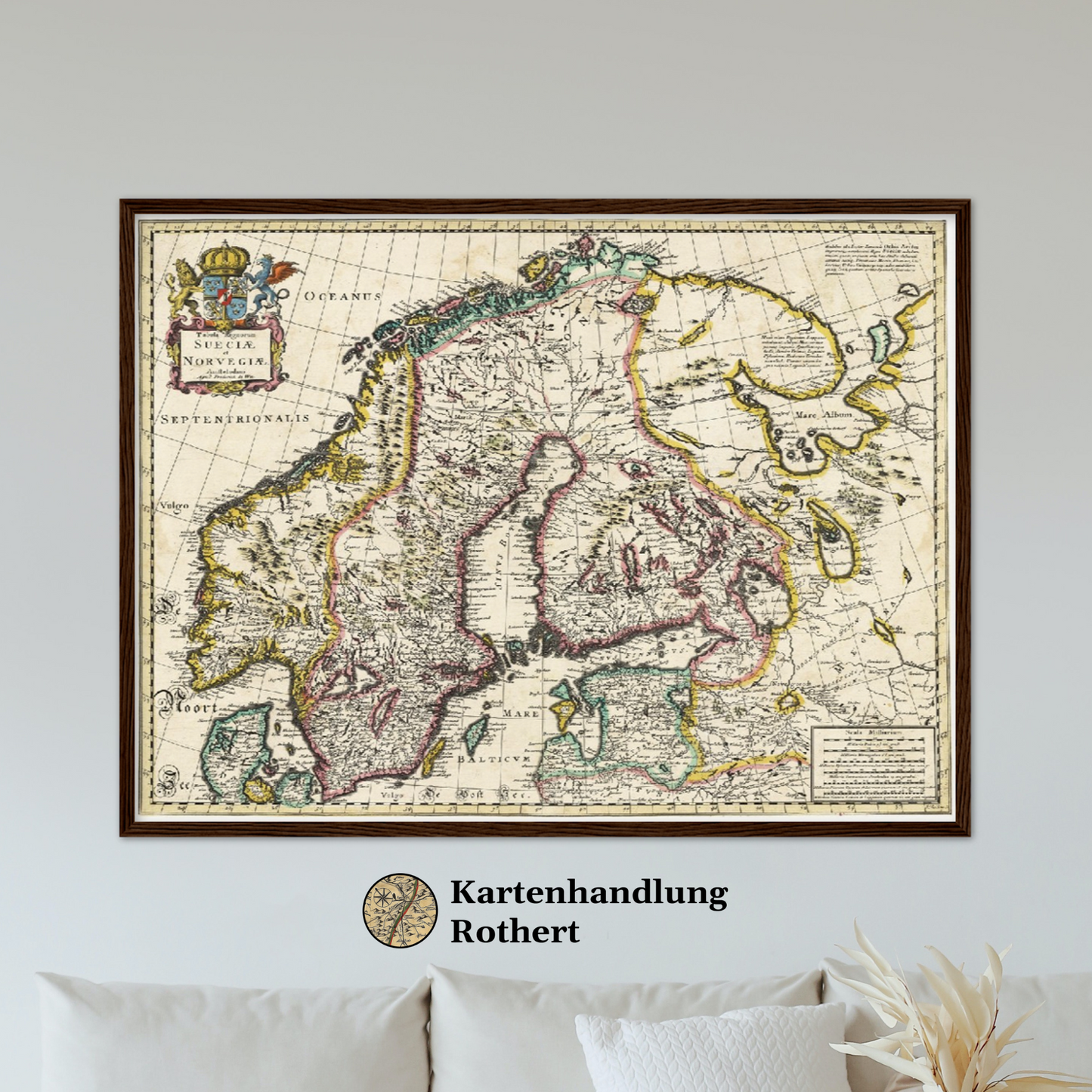Historische Landkarte Skandinavien um 1680