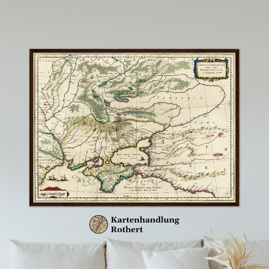 Historische Landkarte Ukraine um 1647