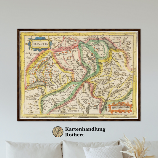 Historische Landkarte Schweiz um 1609