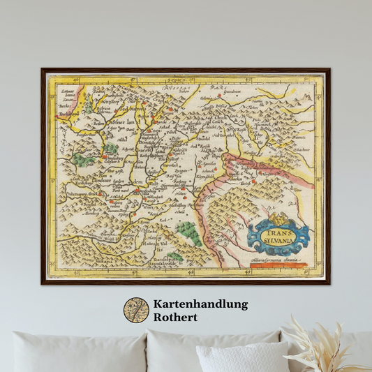Historische Landkarte Transilvanien um 1609