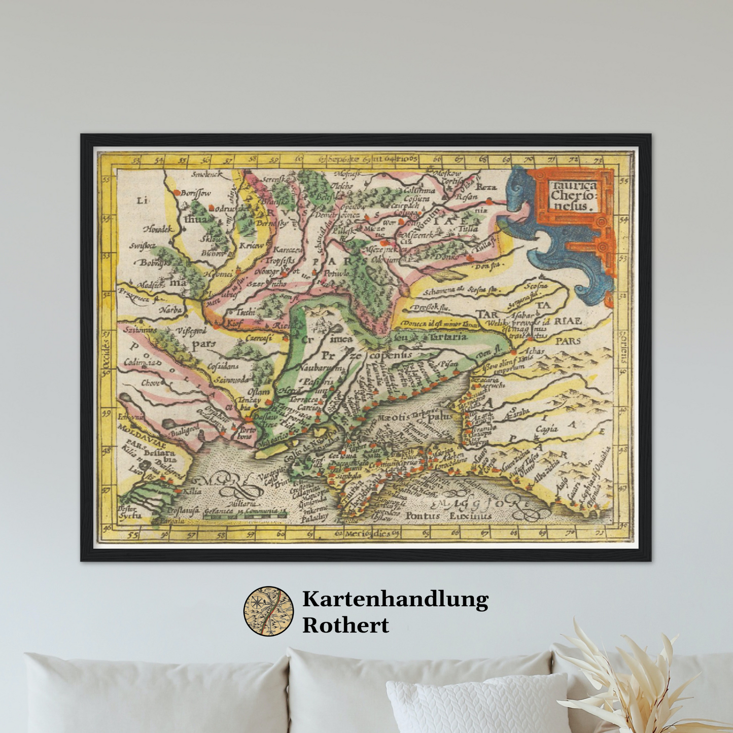 Historische Landkarte Ukraine um 1609