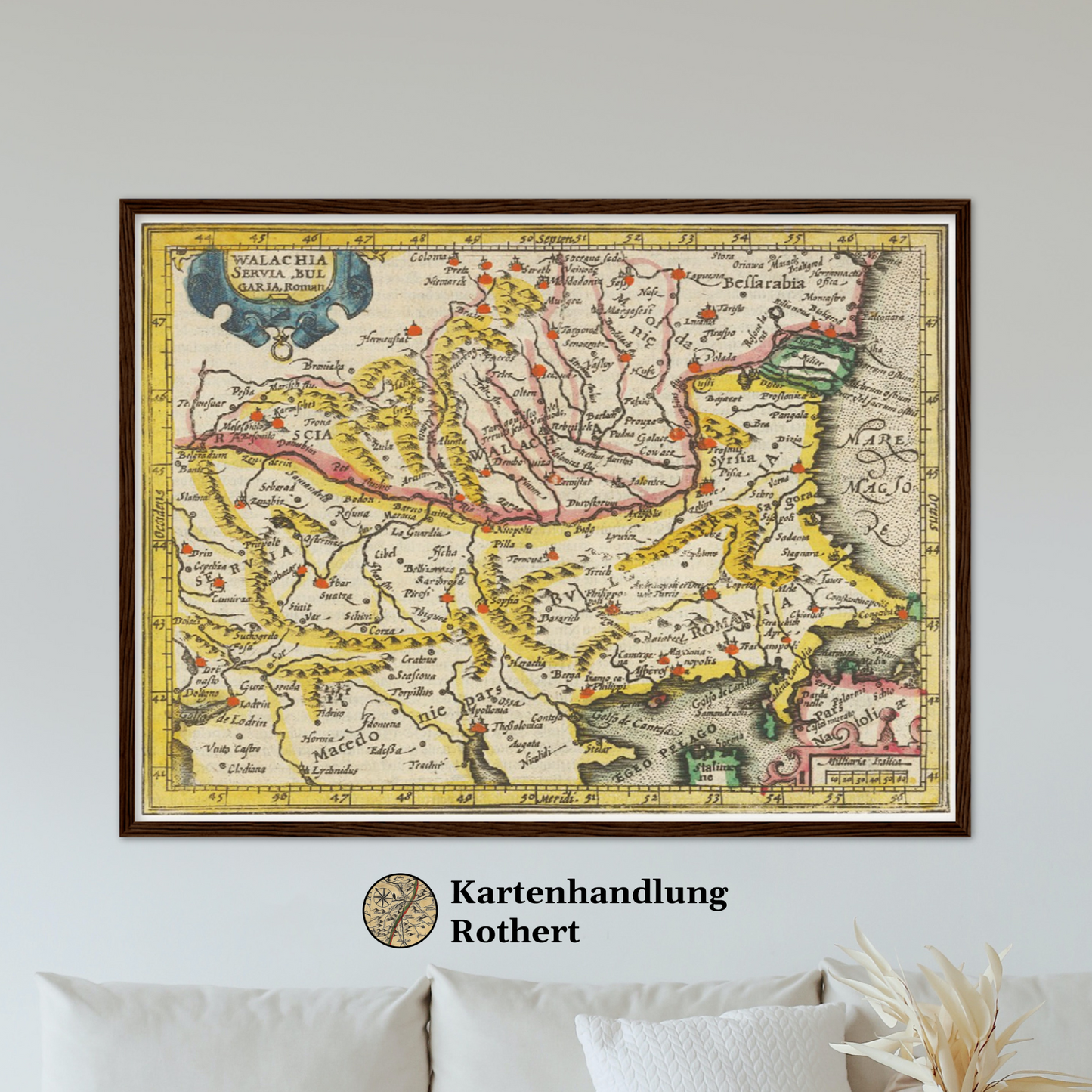 Historische Landkarte Wallachei um 1609