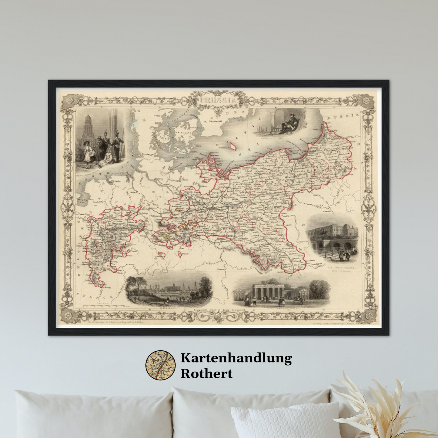 Historische Landkarte Preußen um 1850