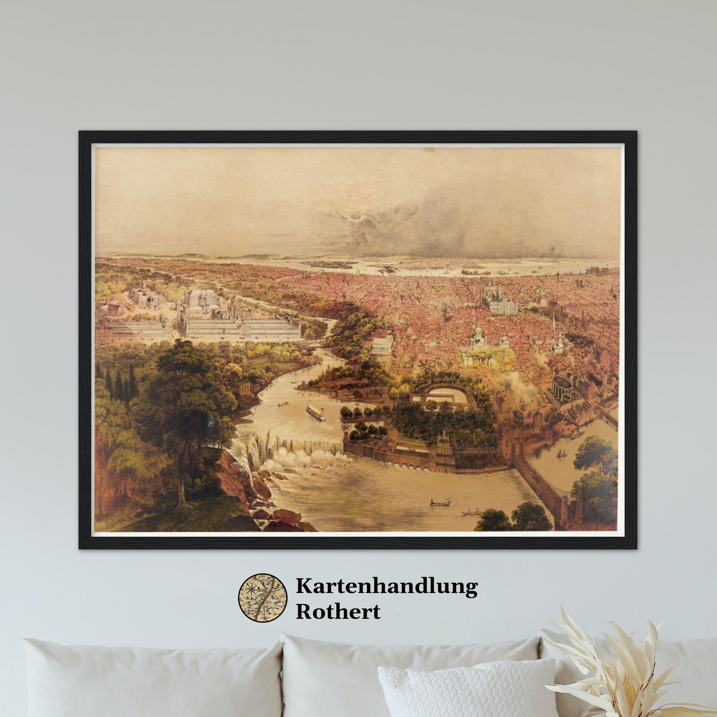 Historische Stadtansicht Philadelphia um 1875