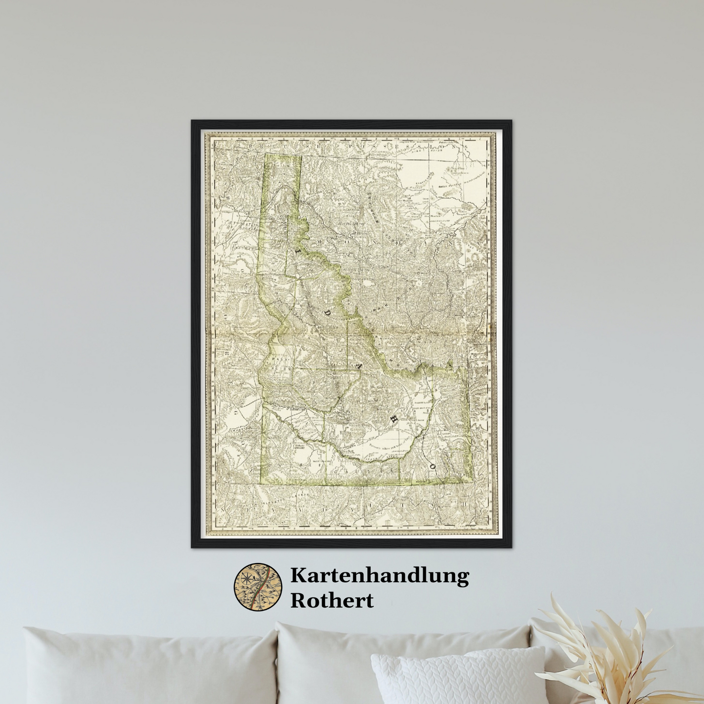 Historische Landkarte Idaho um 1882