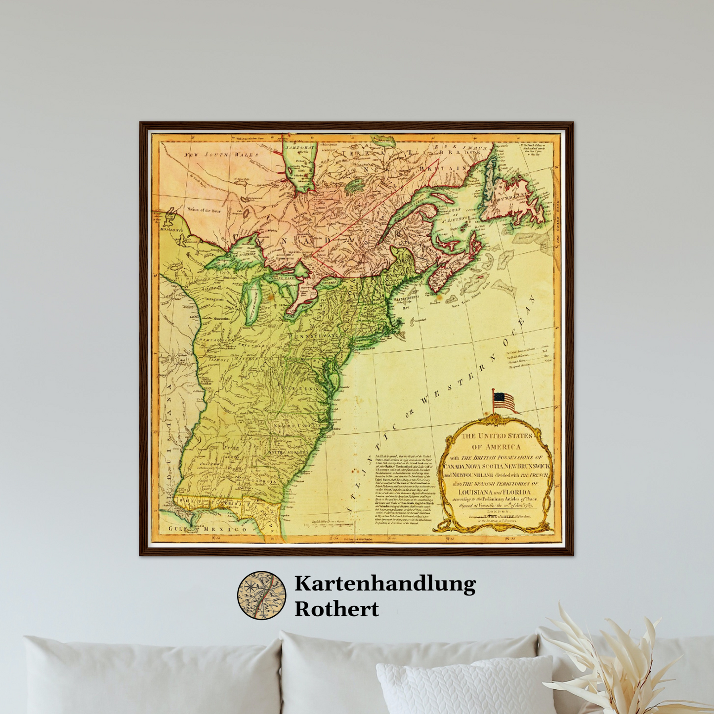 Historische Landkarte USA um 1700