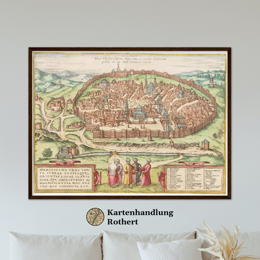 Historical city map  Test product horizontal 3 sizes