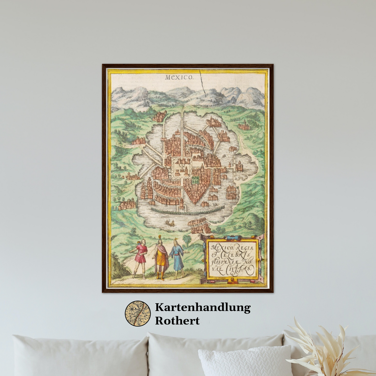 Historischer Stadtplan Mexiko-Stadt um 1570