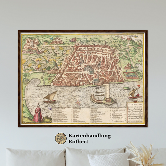 Historical city map  Test product horizontal 3 sizes