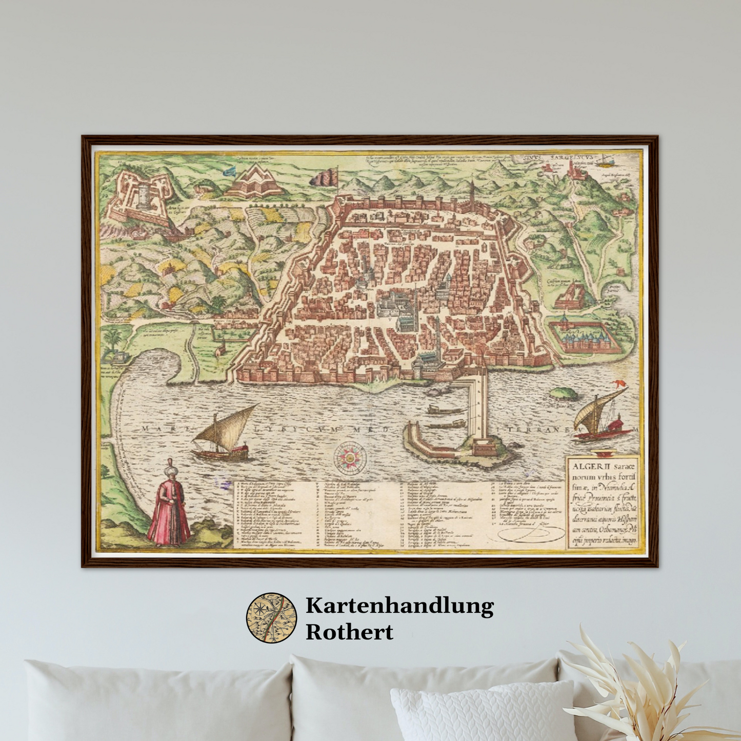 Historischer Stadtplan Algier um 1582