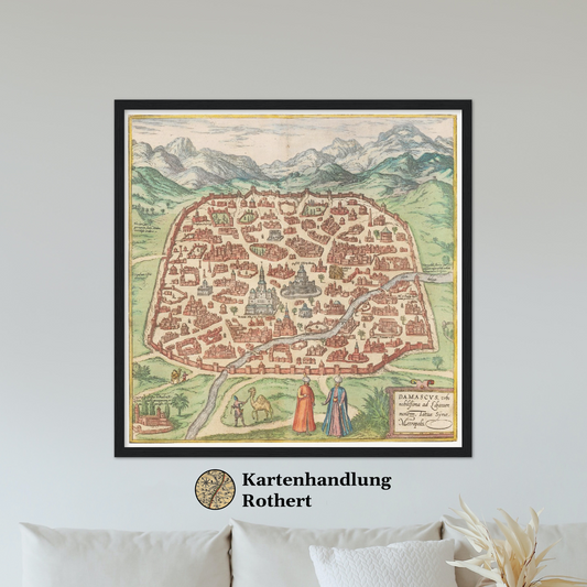 Historical city map  Test product horizontal 3 sizes