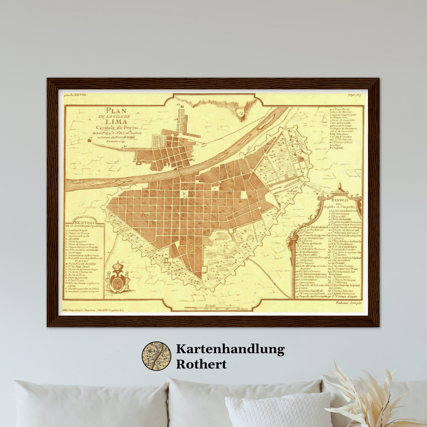 Historischer Stadtplan Lima um 1717