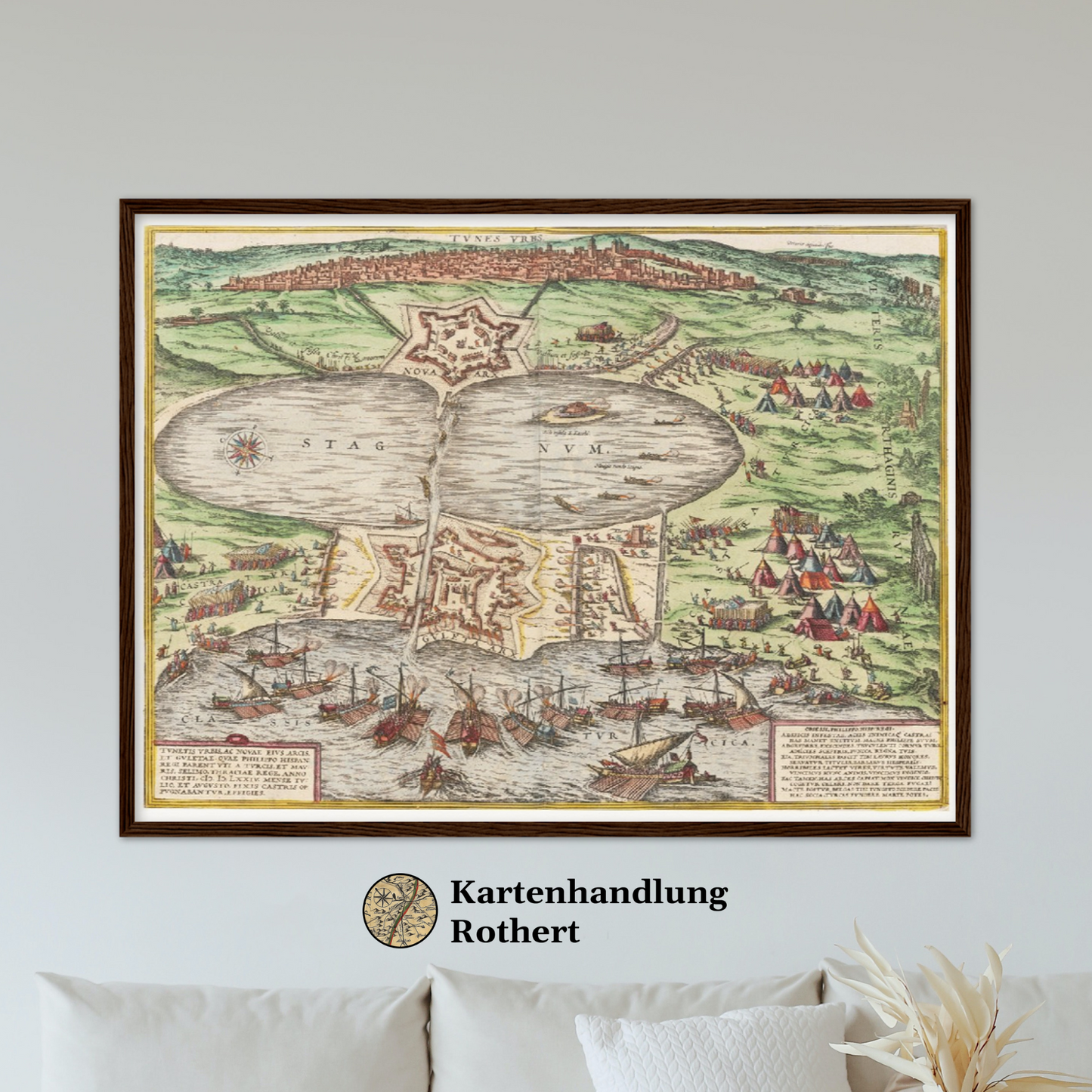 Historische Stadtansicht Tunis um 1575