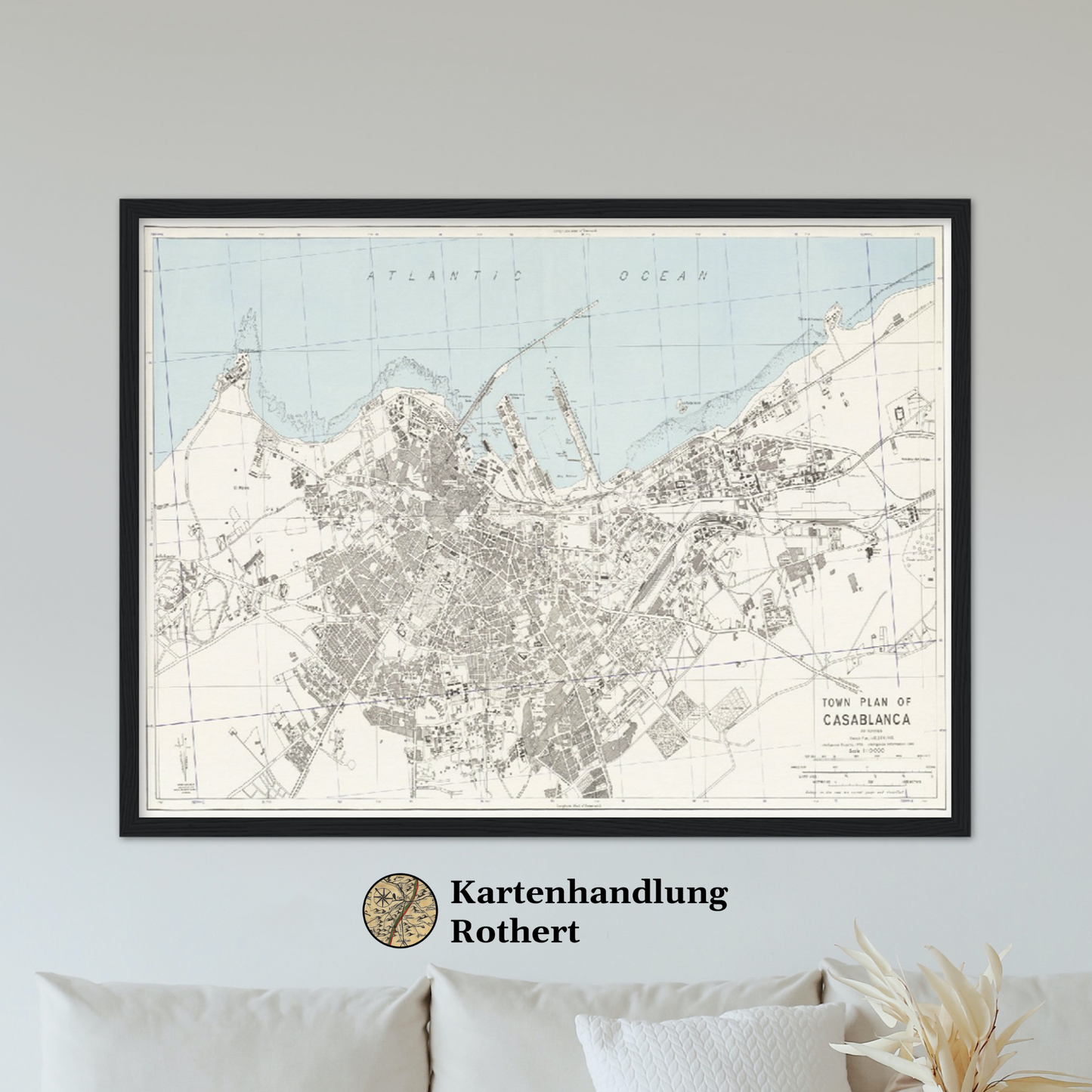 Historischer Stadtplan Casablanca um 1942