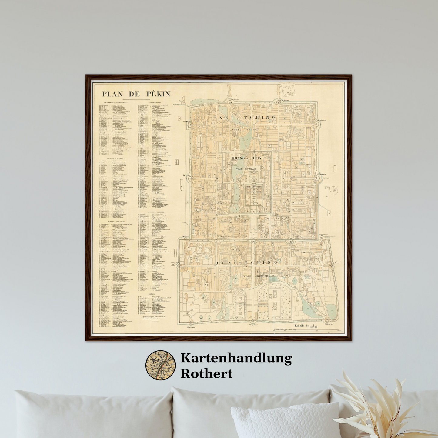 Historischer Stadtplan Peking um 1900