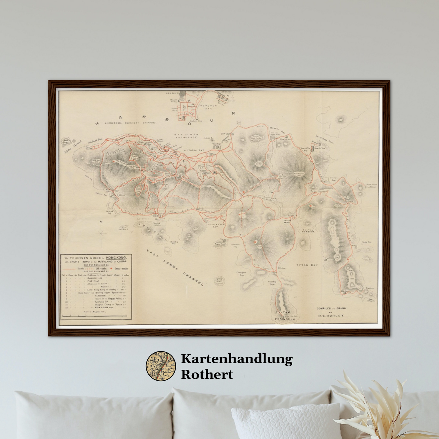 Historischer Stadtplan Hongkong um 1897