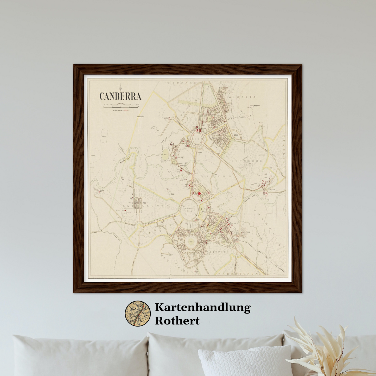 Historischer Stadtplan Canberra um 1933