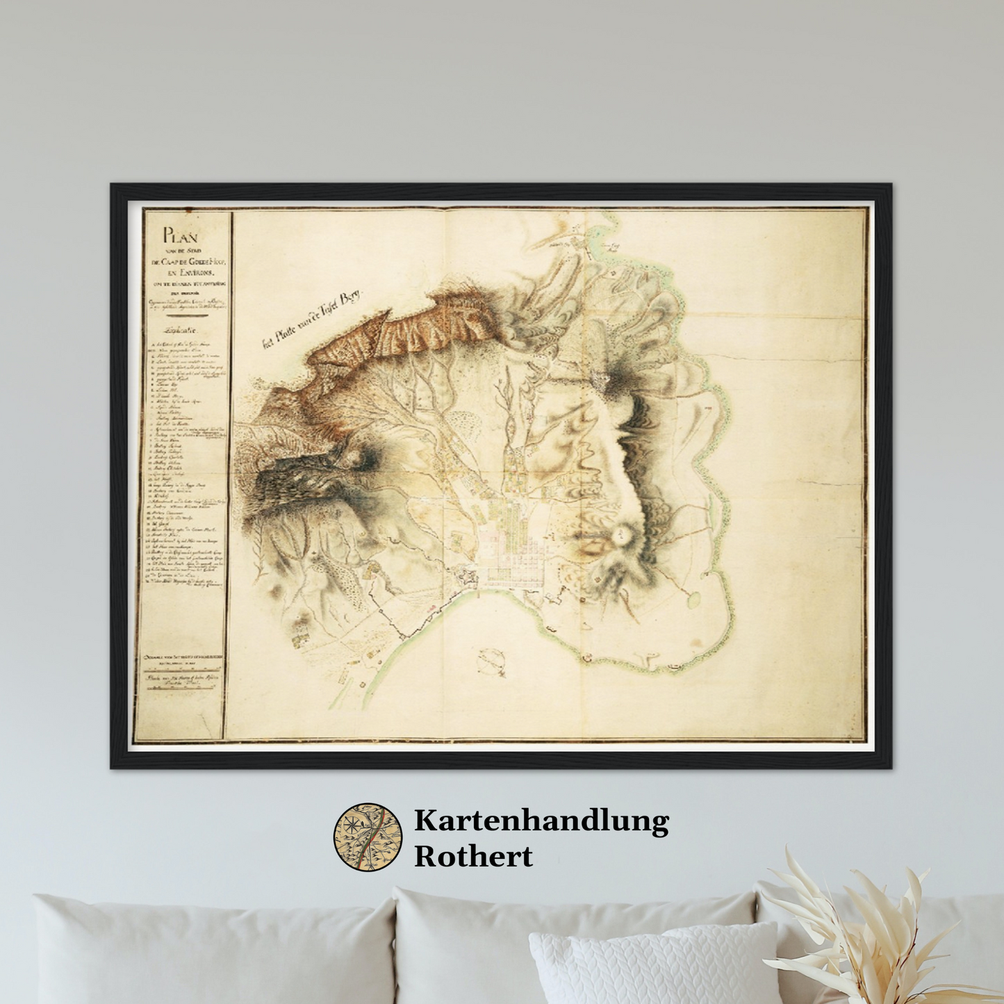 Historischer Stadtplan Kapstadt um 1914
